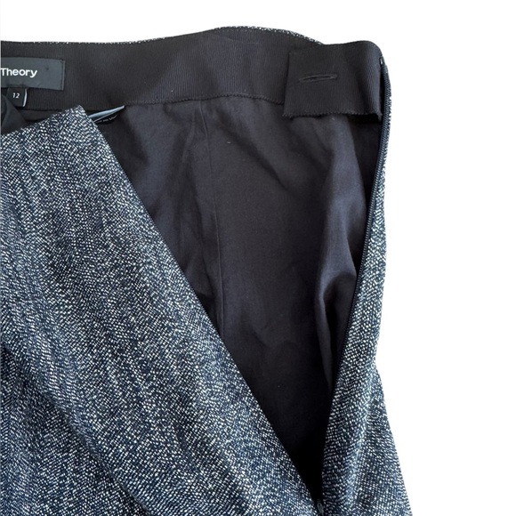 Theory Linen Blend Herring Melange Mini Skirt - Picture 5 of 9